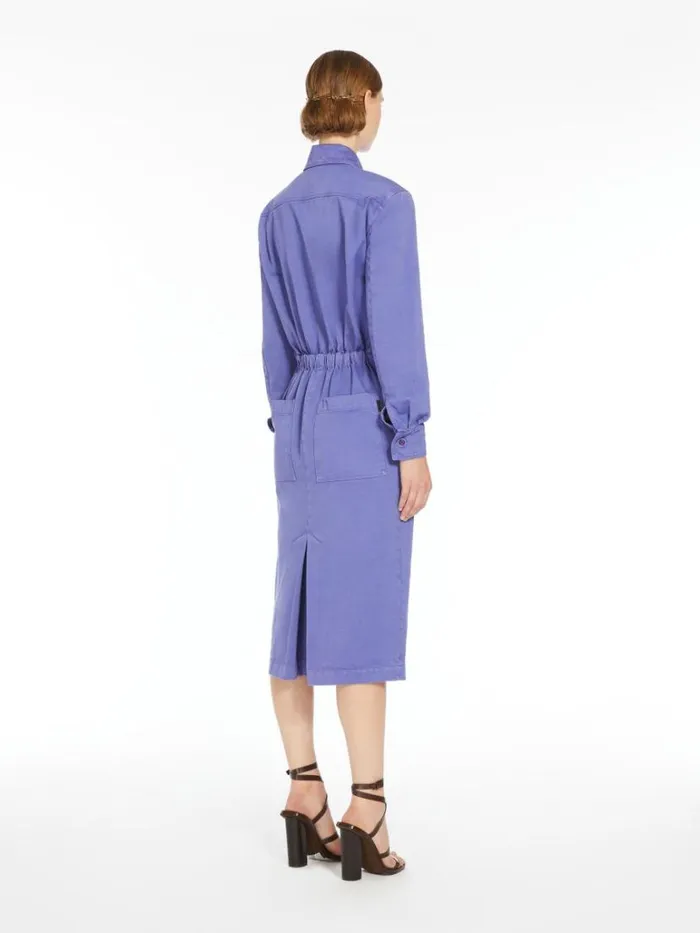 Women Max Mara Dresses Canvas Shirt Dress Lavender