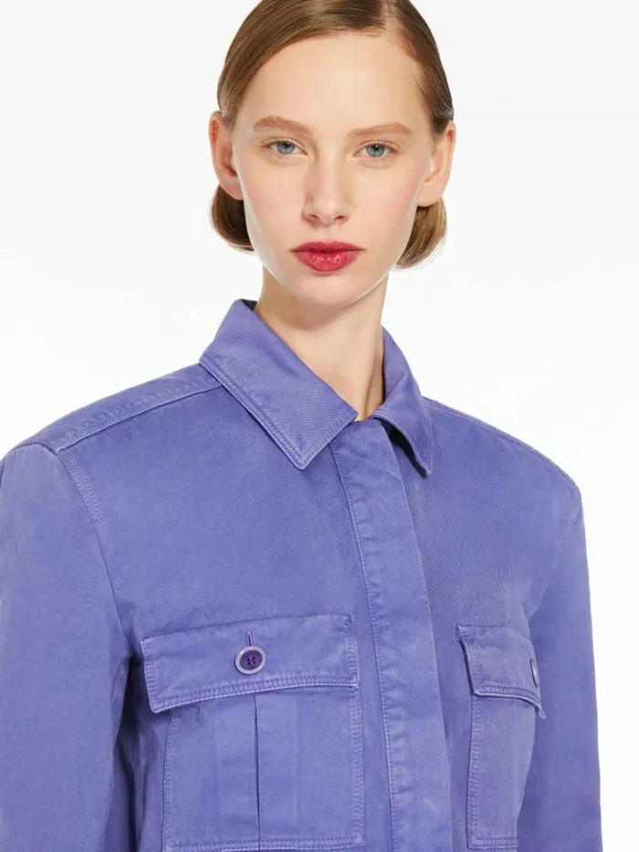 Women Max Mara Dresses Canvas Shirt Dress Lavender