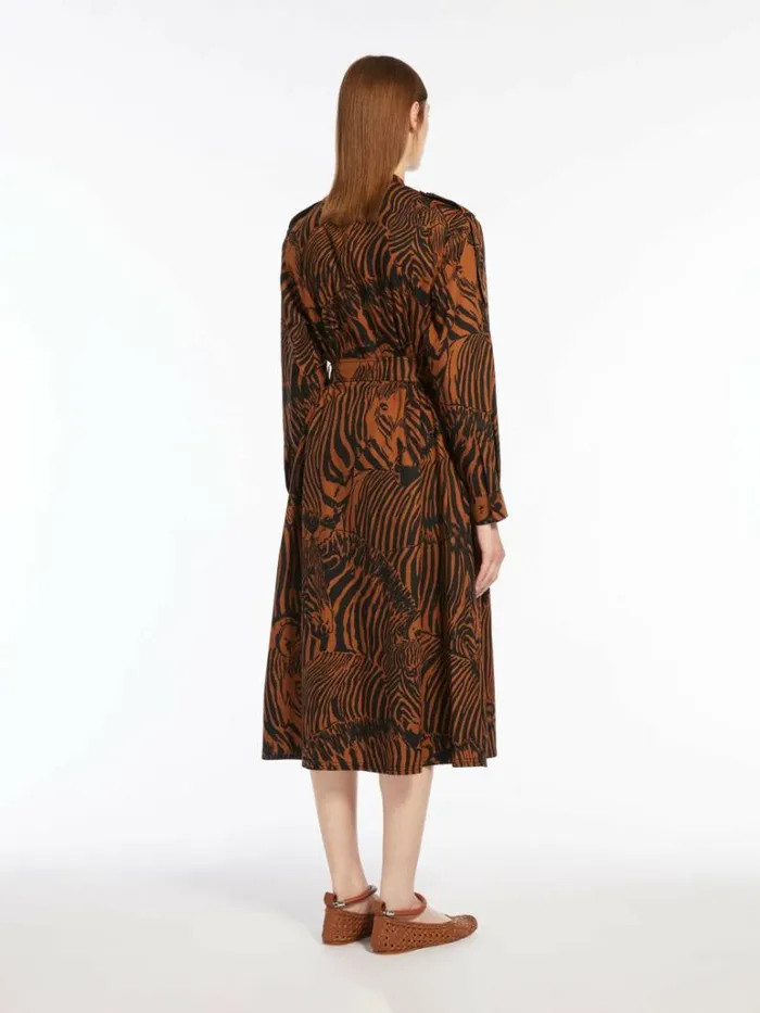 Women Max Mara Dresses Cotton Poplin Dress Brown