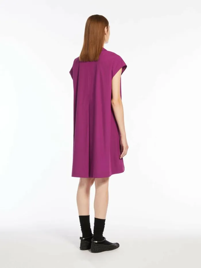 Women Max Mara Dresses Cotton Poplin Dress Purple