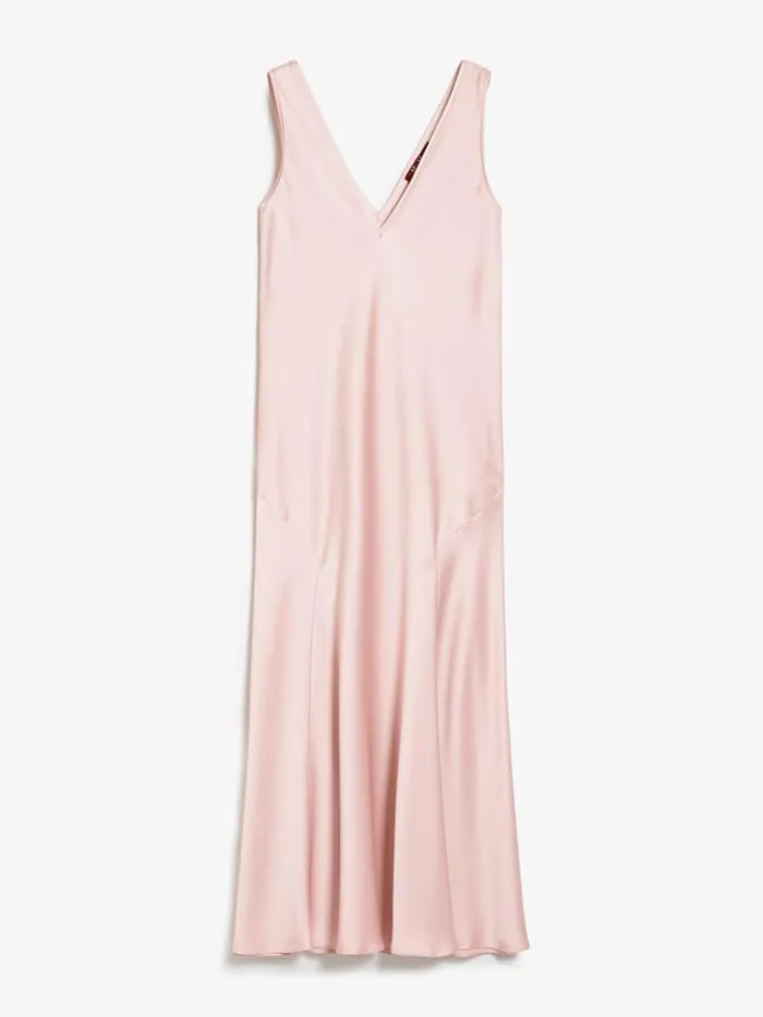 Women Max Mara Dresses Flowing Envers Satin Dress Pink