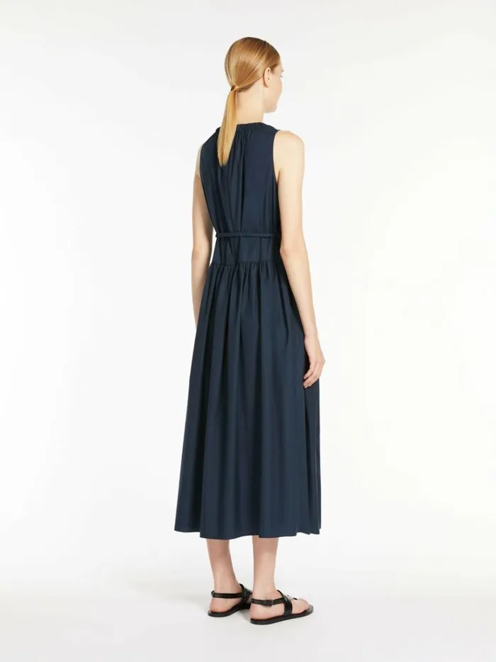 Women Max Mara Dresses Poplin Dress With Belt Midnightblue