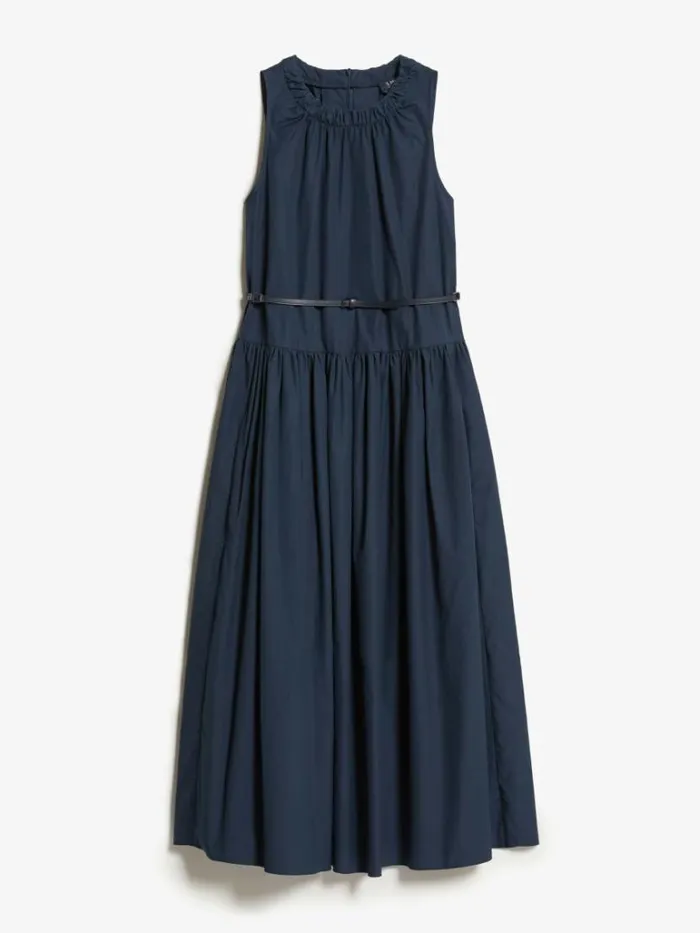 Women Max Mara Dresses Poplin Dress With Belt Midnightblue