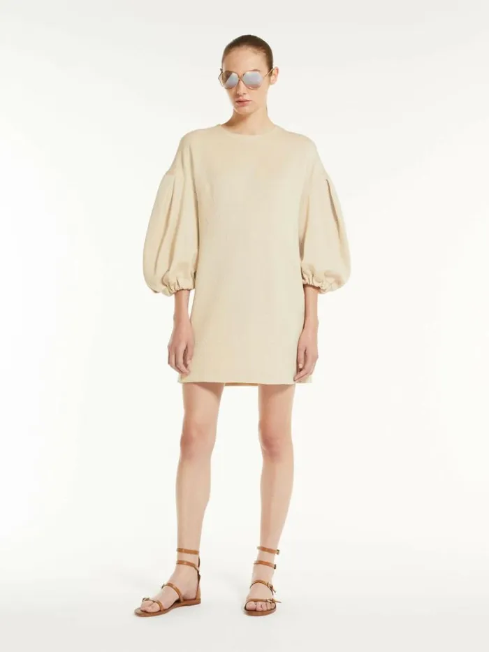 Women Max Mara Dresses Short Jersey Dress Ivory