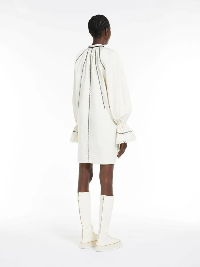 Women Max Mara Dresses Twill Shirt Dress Ivory