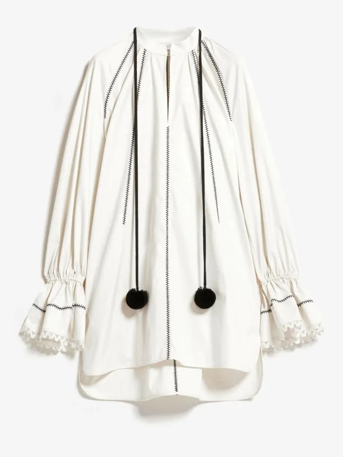 Women Max Mara Dresses Twill Shirt Dress Ivory