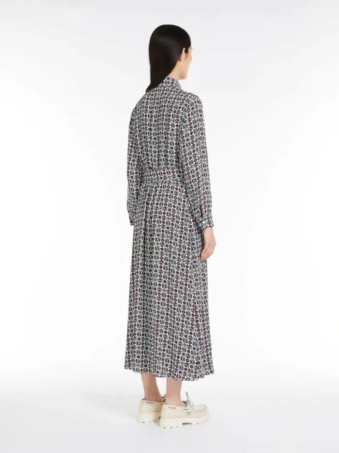 Women Max Mara Dresses Viscose Georgette Shirt Dress Sky Blue