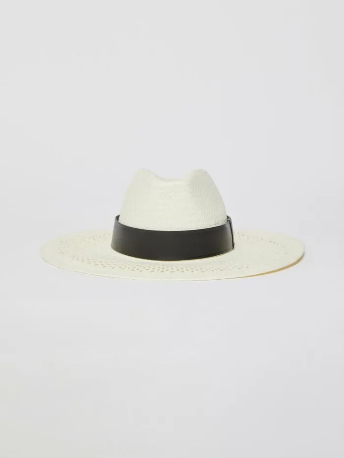 Women Max Mara Hats Paper Yarn Hat White