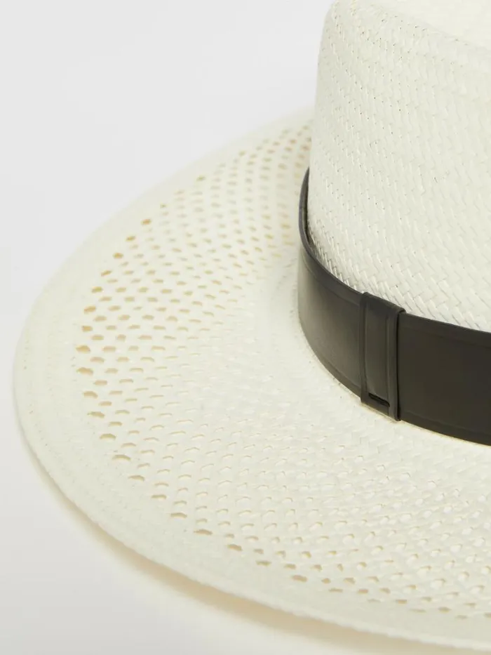 Women Max Mara Hats Paper Yarn Hat White