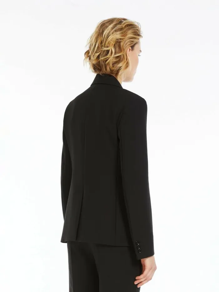 Women Max Mara Jackets And Blazers Stretch Viscose Canvas Blazer Black