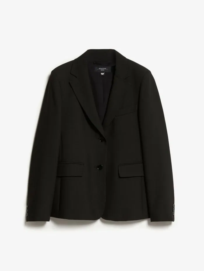 Women Max Mara Jackets And Blazers Stretch Viscose Canvas Blazer Black