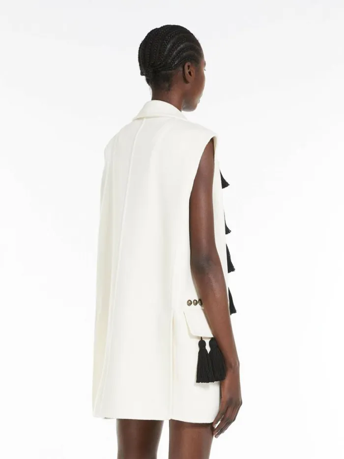 Women Max Mara Jackets And Blazers Wool And Cashmere Midi Gilet Ivory
