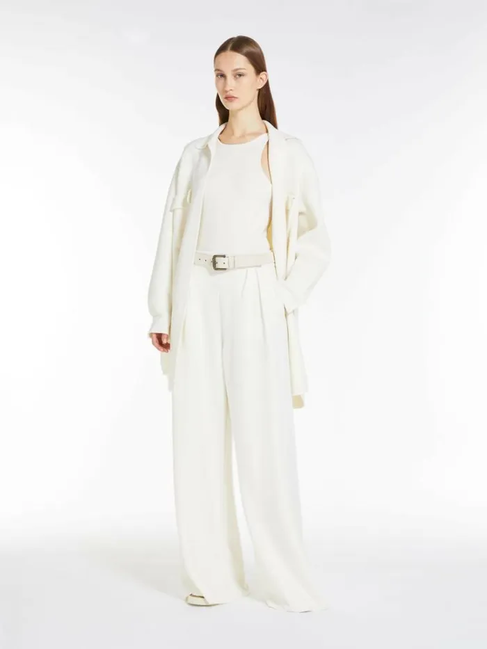 Women Max Mara Jackets And Blazers Wool Tricot Jacket White