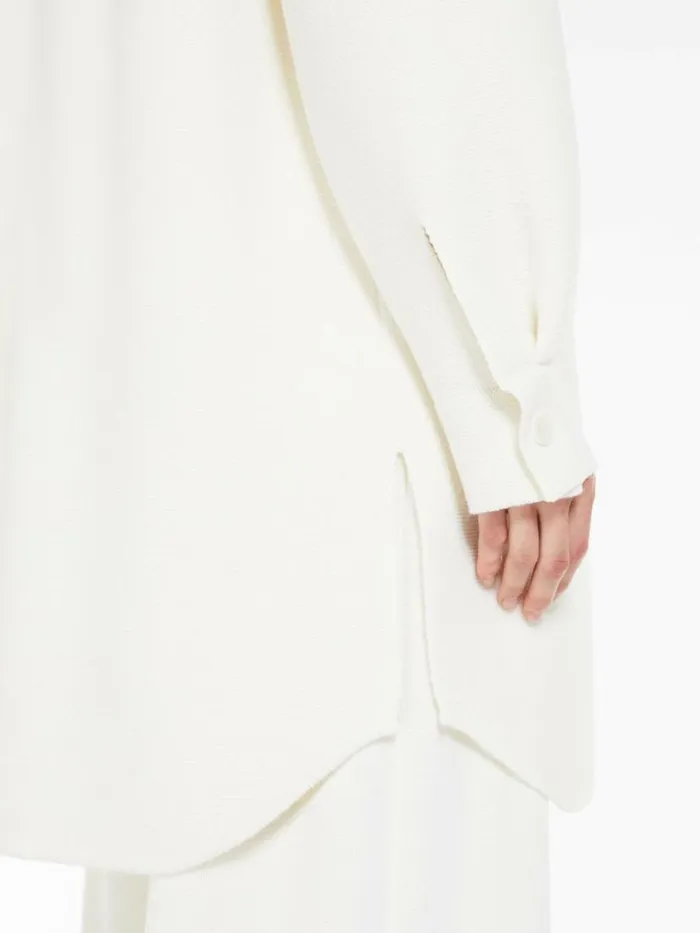 Women Max Mara Jackets And Blazers Wool Tricot Jacket White