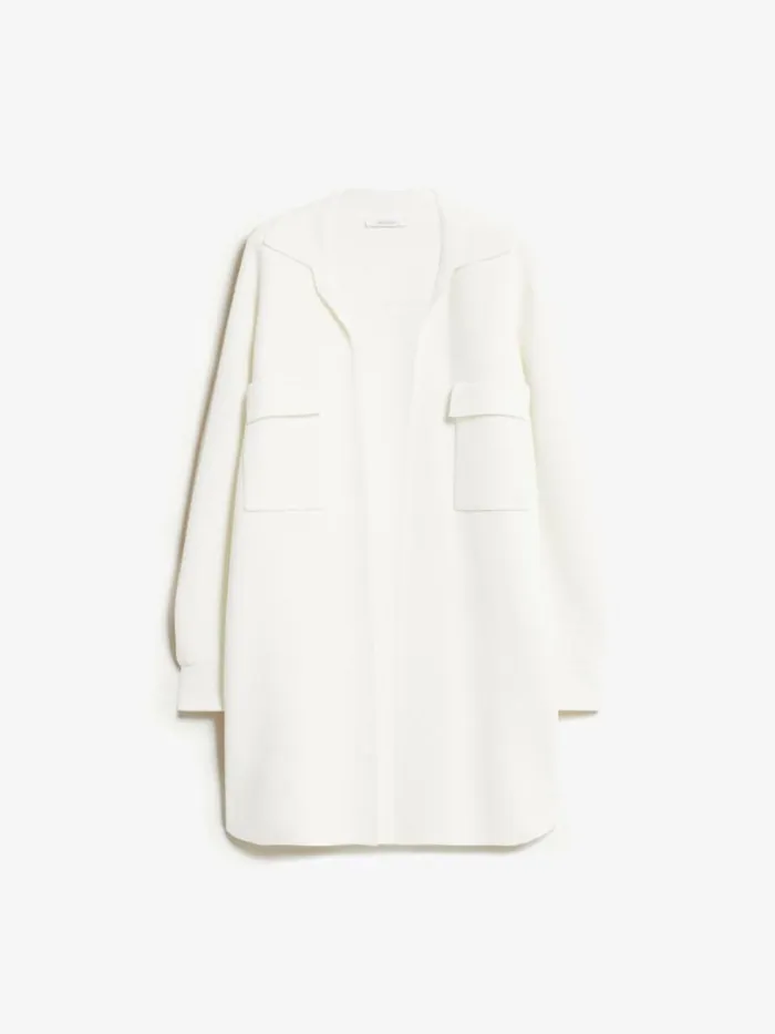 Women Max Mara Jackets And Blazers Wool Tricot Jacket White