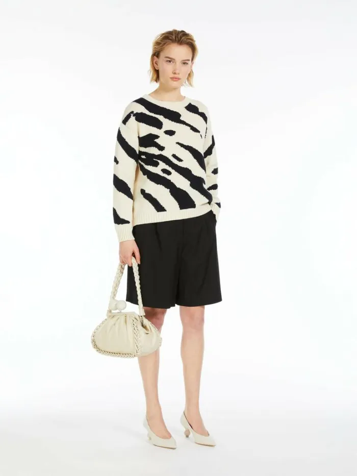 Women Max Mara Knitwear Cotton Inlay Sweater Black