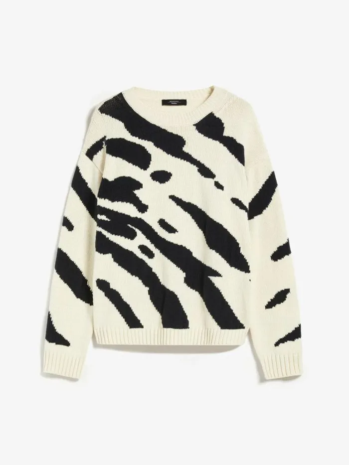 Women Max Mara Knitwear Cotton Inlay Sweater Black