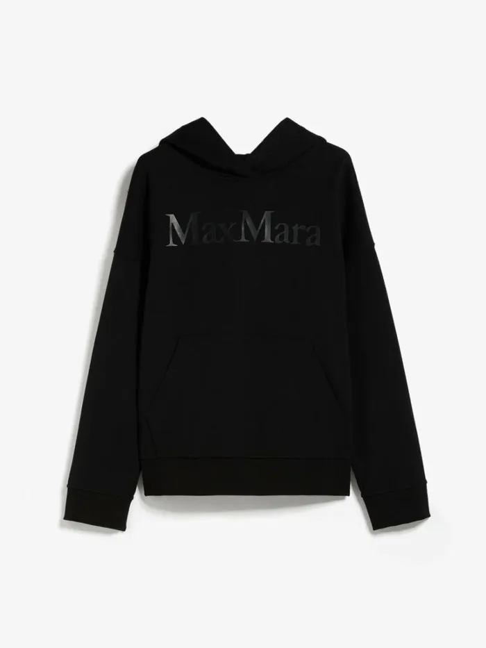 Women Max Mara Knitwear Jersey Hoodie Black