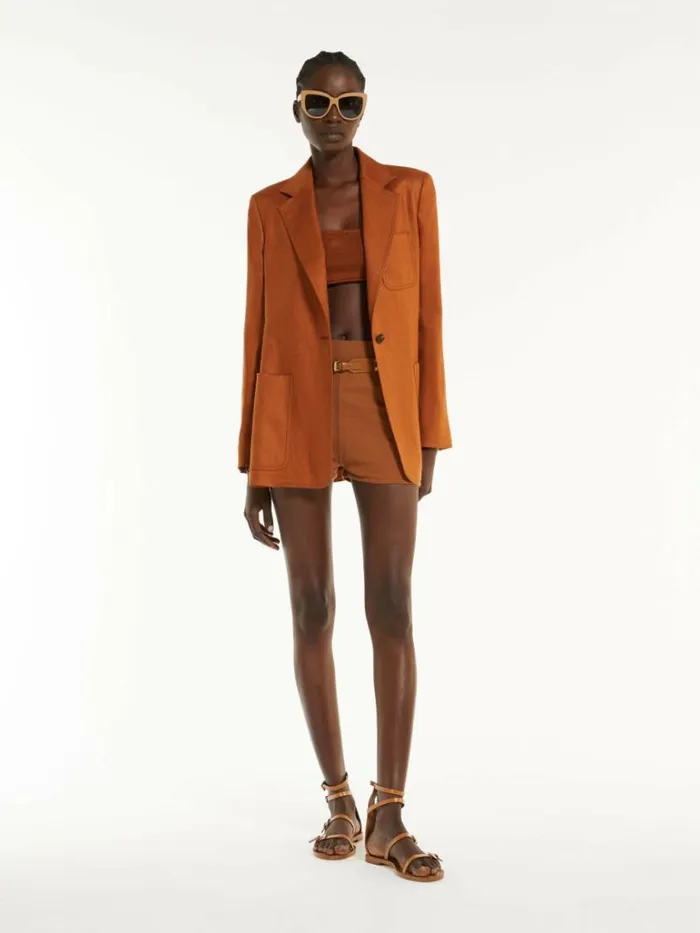 Women Max Mara Knitwear Knit Bandeau Top Tobacco