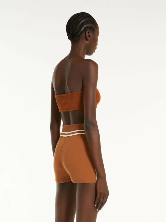 Women Max Mara Knitwear Knit Bandeau Top Tobacco