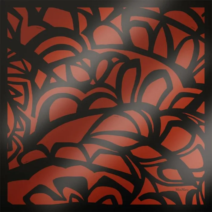 Women Max Mara Scarves And Foulards Printed Silk Scarf Rust