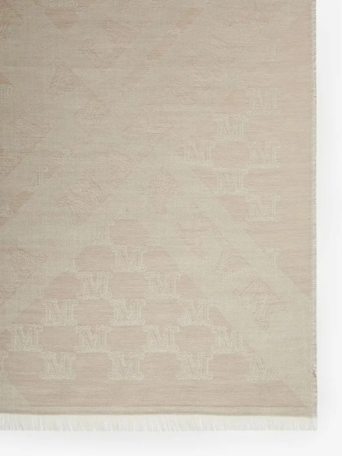 Women Max Mara Scarves And Foulards Wool Cotton And Silk Stole Turtledove