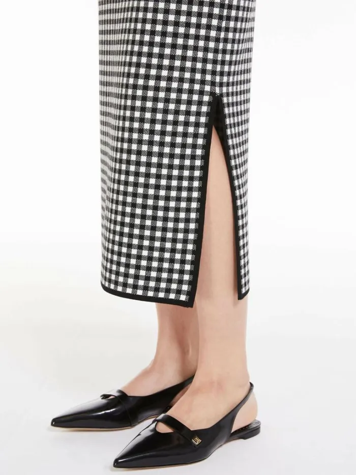 Women Max Mara Skirts Jacquard Viscose Pencil Skirt Black