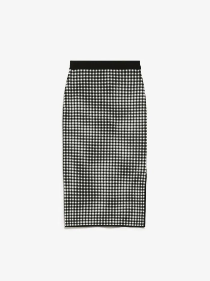 Women Max Mara Skirts Jacquard Viscose Pencil Skirt Black
