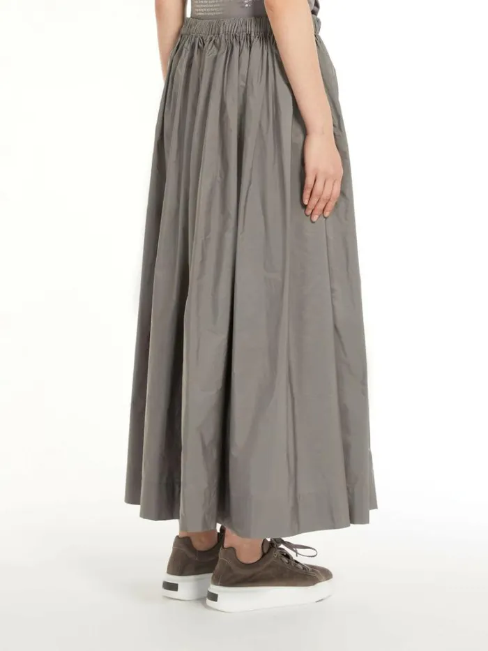 Women Max Mara Skirts Taffeta Drawstring Skirt Medium Grey