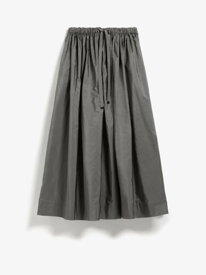 Women Max Mara Skirts Taffeta Drawstring Skirt Medium Grey