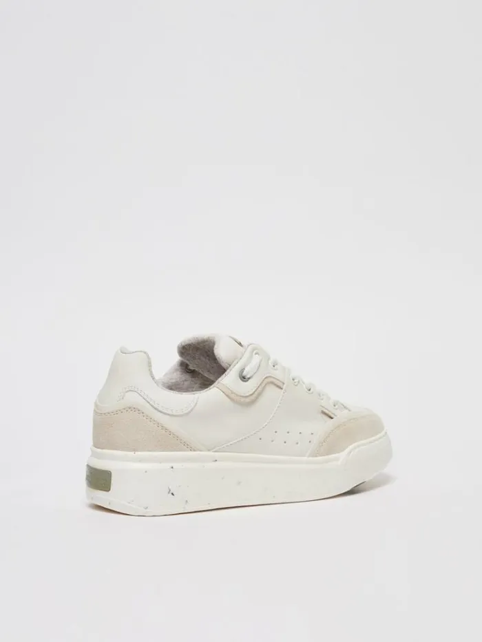 Women Max Mara Sneakers ActiveGreen Trainers In Chromefree Leather White