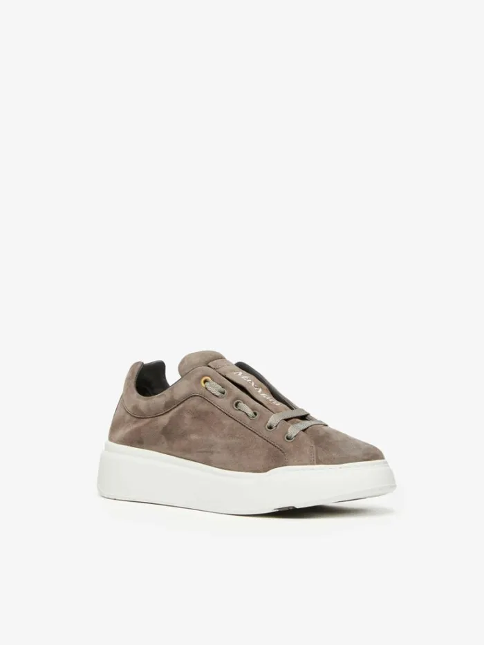 Women Max Mara Sneakers Suede Sneakers Turtledove Grey