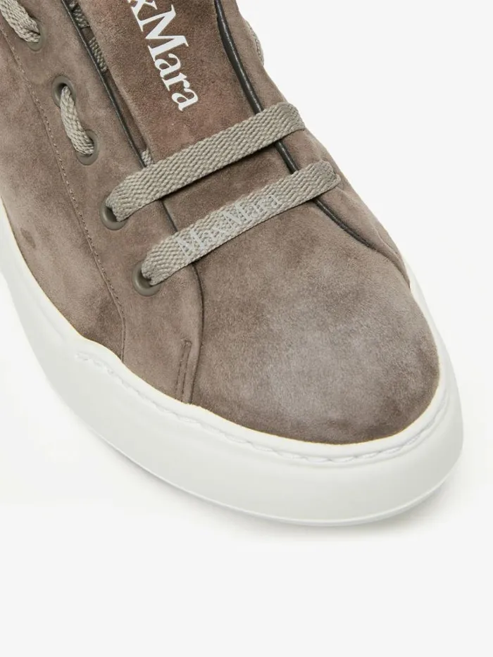 Women Max Mara Sneakers Suede Sneakers Turtledove Grey