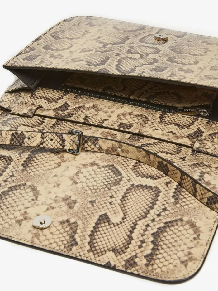 Women Max Mara Sportmax Bag Medium Envelope Bag With Python Print Natural