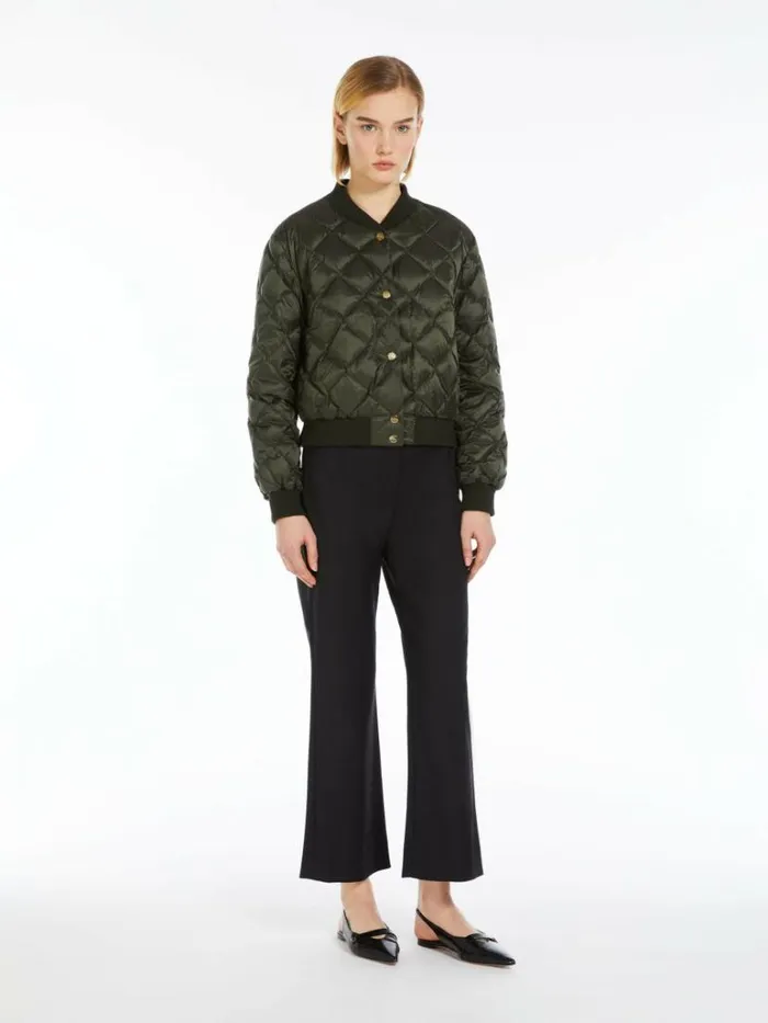 Women Max Mara The Cube 8211 Cameluxe Reversible Bomber Jacket In Waterresistant Canvas Kaki Women Max Mara The Cube 8211 Cameluxe Reversible Bomber Jacket In Waterresistant Canvas Kaki