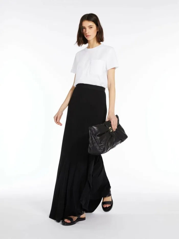 Women Max Mara Tops And Tshirts Cotton Jersey Tshirt White