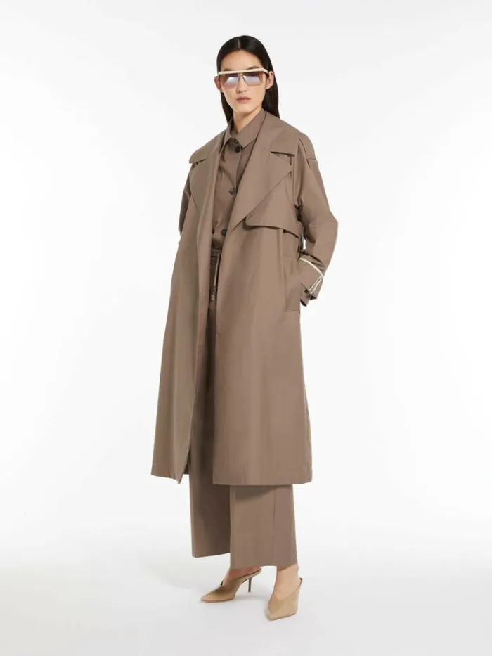 Women Max Mara Trench Oversized Trench Coat In Waterresistant Twill Caramel