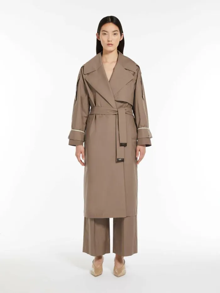 Women Max Mara Trench Oversized Trench Coat In Waterresistant Twill Caramel
