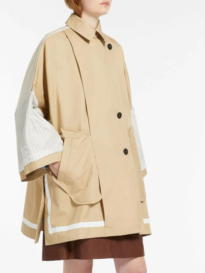 Women Max Mara Trench Reversible Waterrepellent Cotton Trench Coat Honey