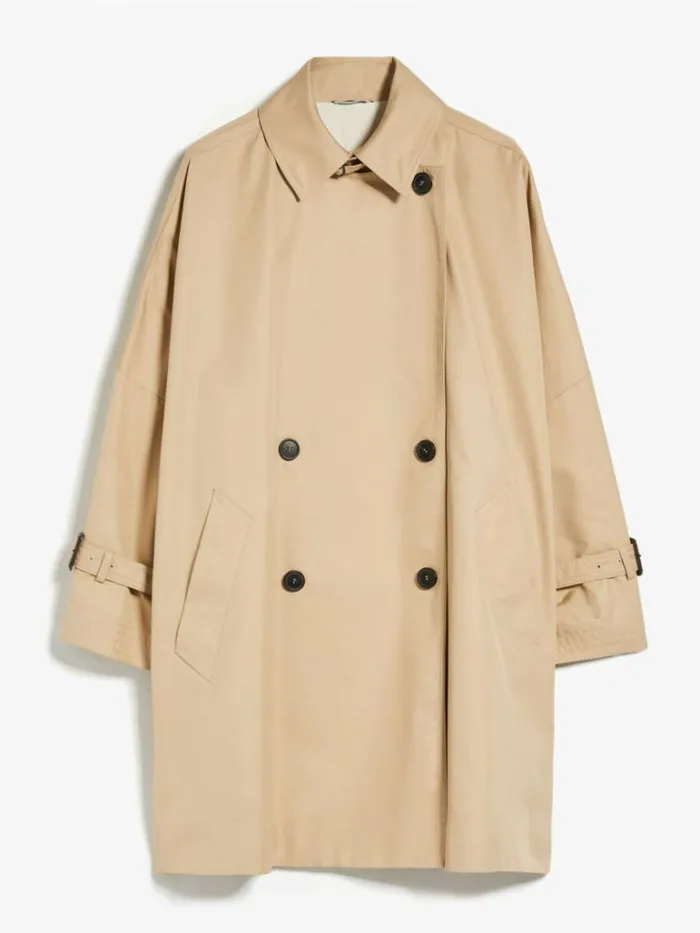 Women Max Mara Trench Reversible Waterrepellent Cotton Trench Coat Honey