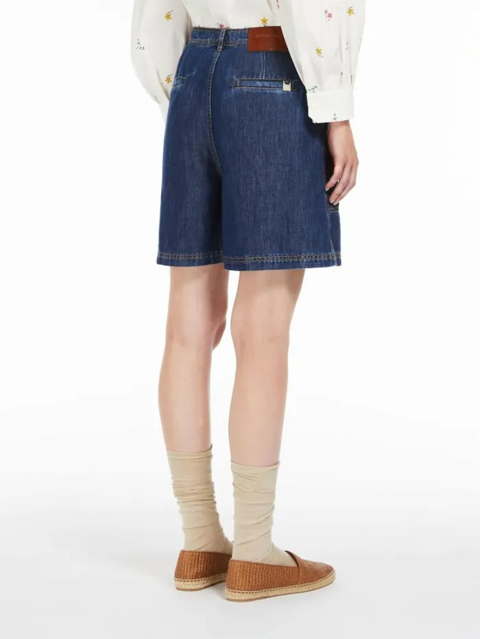 Women Max Mara Trousers And Jeans Cotton And Linen Denim Jeans Navy