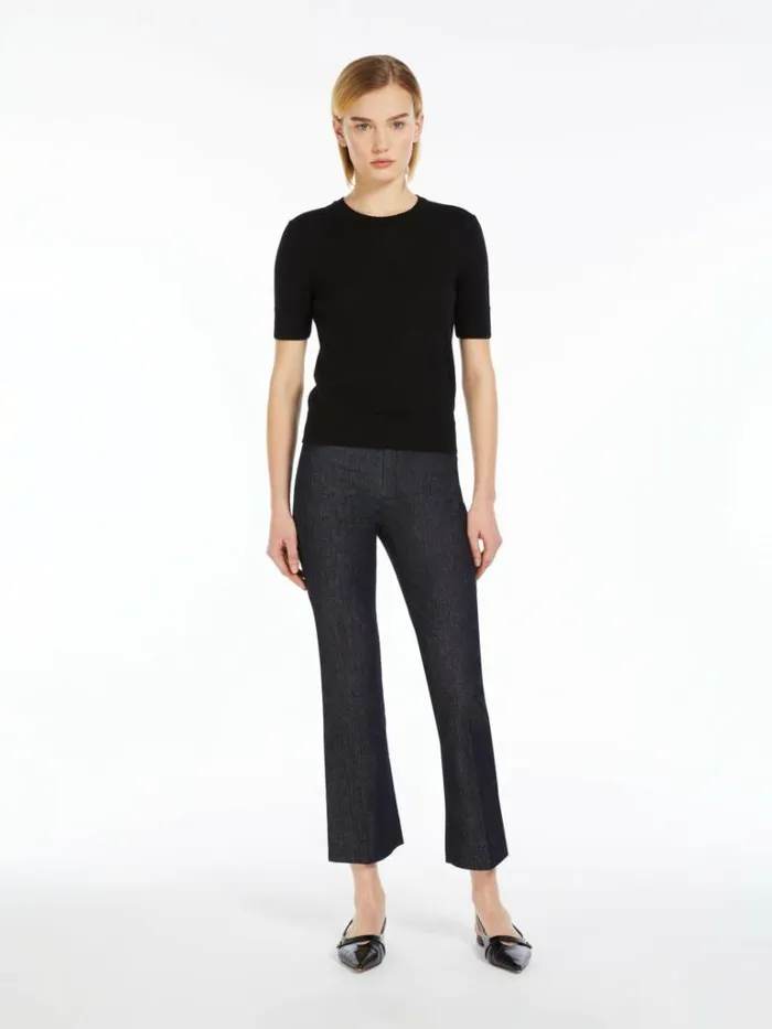 Women Max Mara Trousers And Jeans Flared Jeans Midnightblue