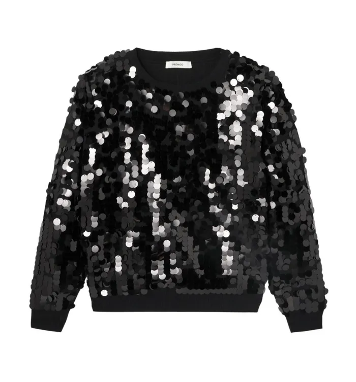 Women Maxi Sequinned Jumper 8211 Black Promod Jumpers And Cardigans Women Maxi Sequinned Jumper 8211 Black Promod Jumpers And Cardigans
