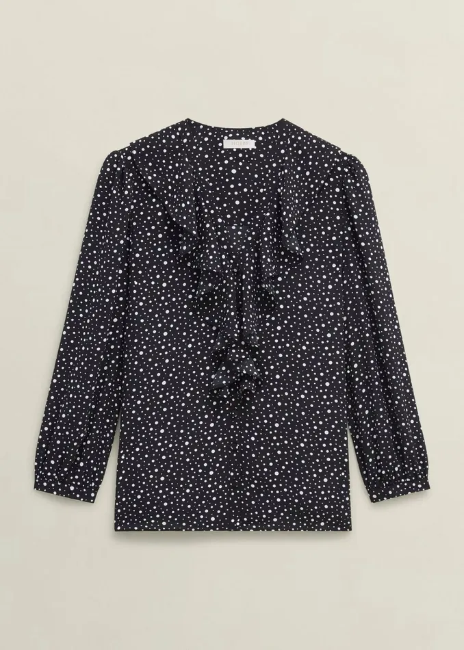 Women May Blouse Black Ivory Hobbs Tops