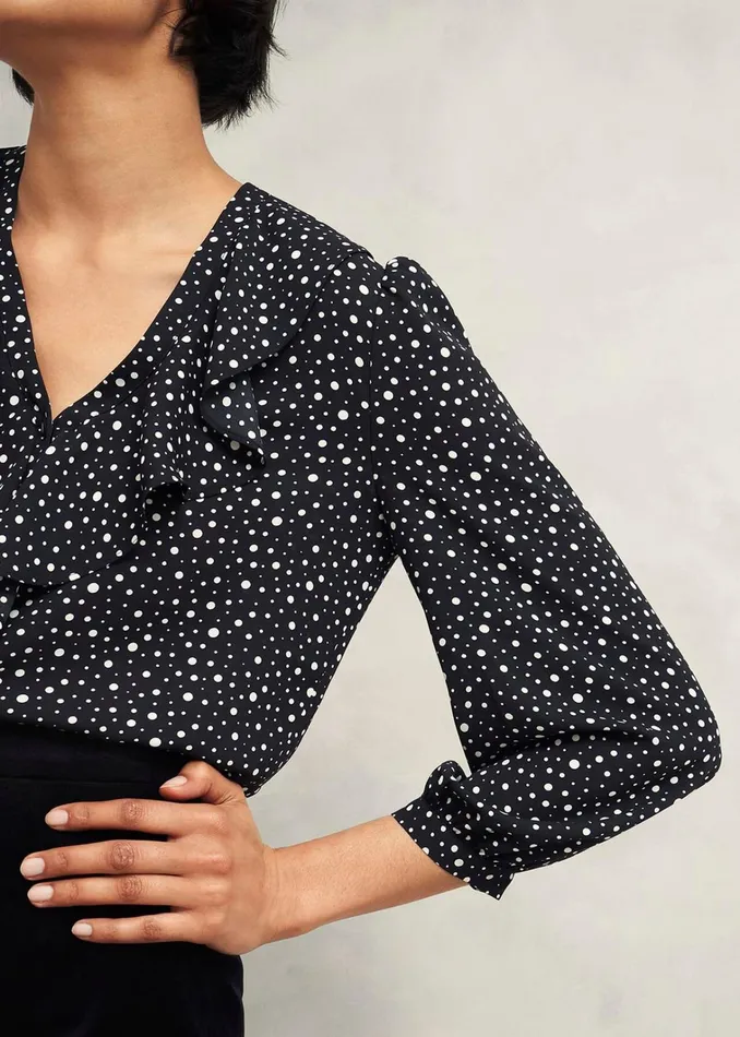 Women May Blouse Black Ivory Hobbs Tops