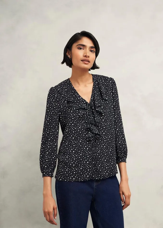 Women May Blouse Black Ivory Hobbs Tops