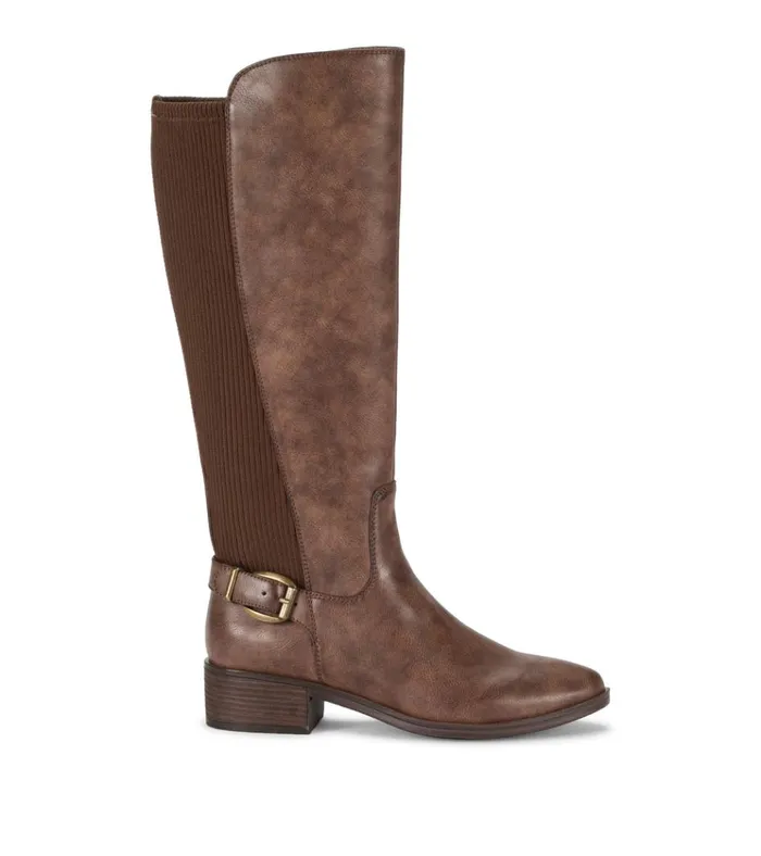 Women McKayla Wide Calf Tall Boot Dark Brown Baretraps Knee High Boots