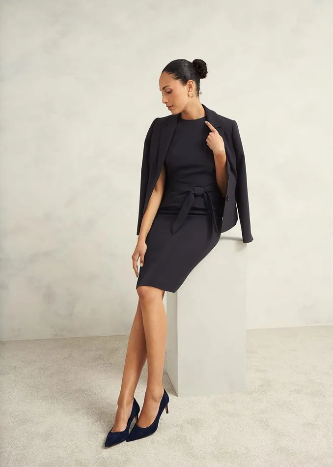 Women Mel Dress Navy Hobbs Dresses and Jumpsuits
