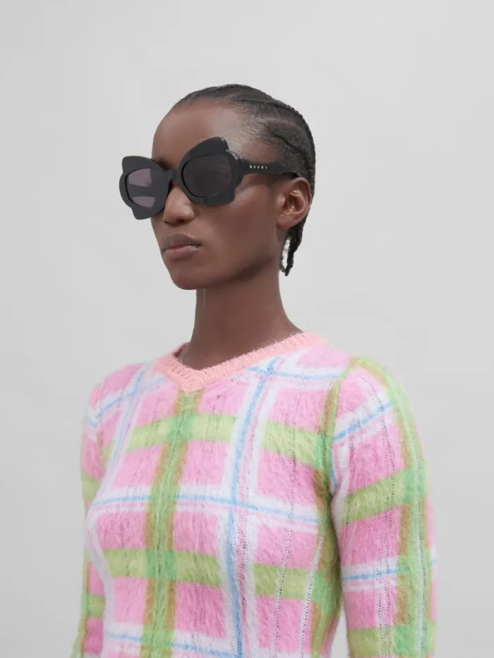 WomenMen Marni Sunglasses Black Monumental Gate Sunglasses