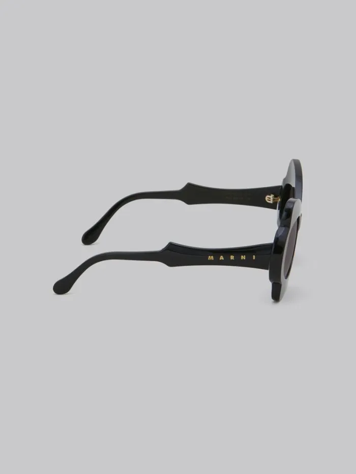 WomenMen Marni Sunglasses Black Monumental Gate Sunglasses